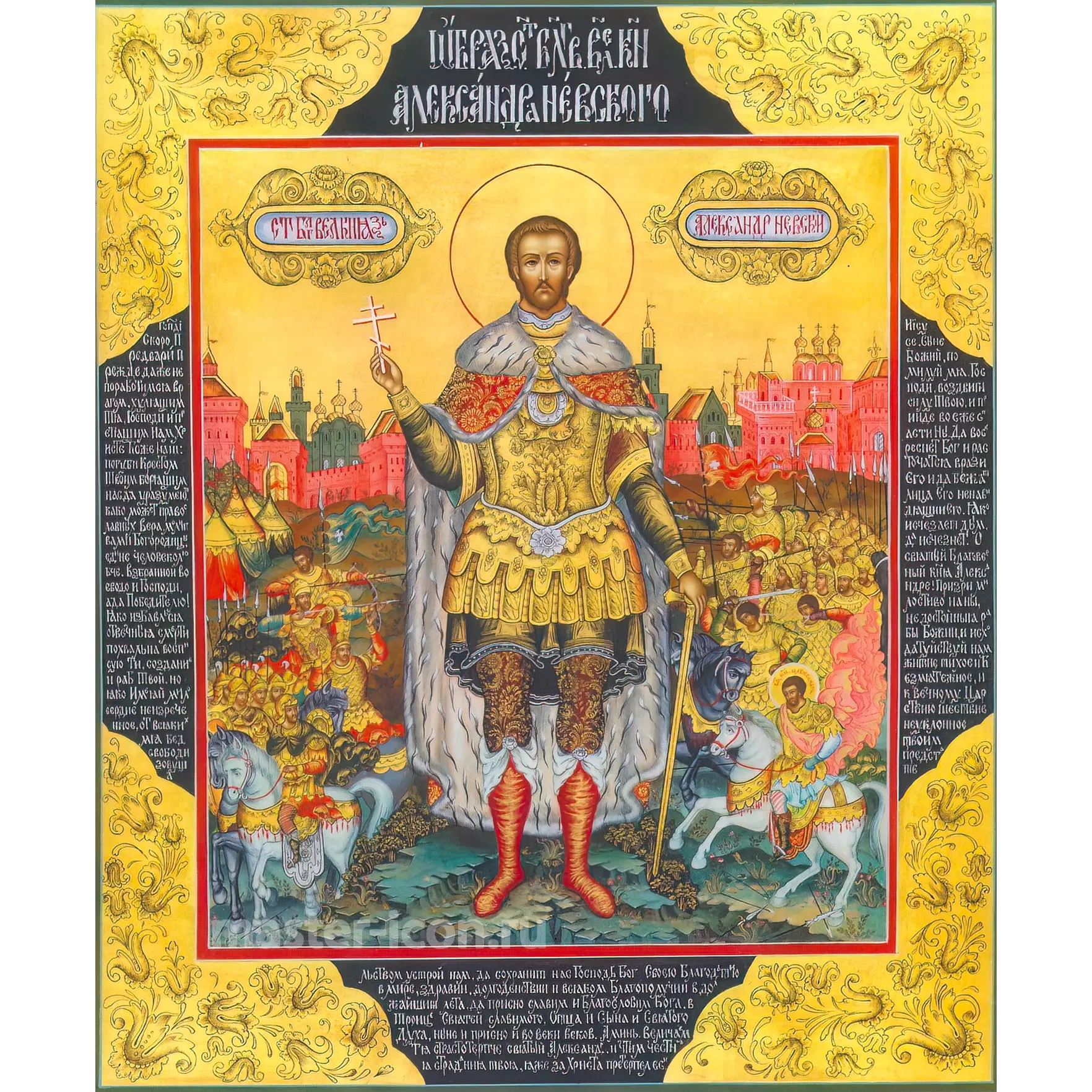 Александр Невский рукописная икона Александр Невский рукописная икона